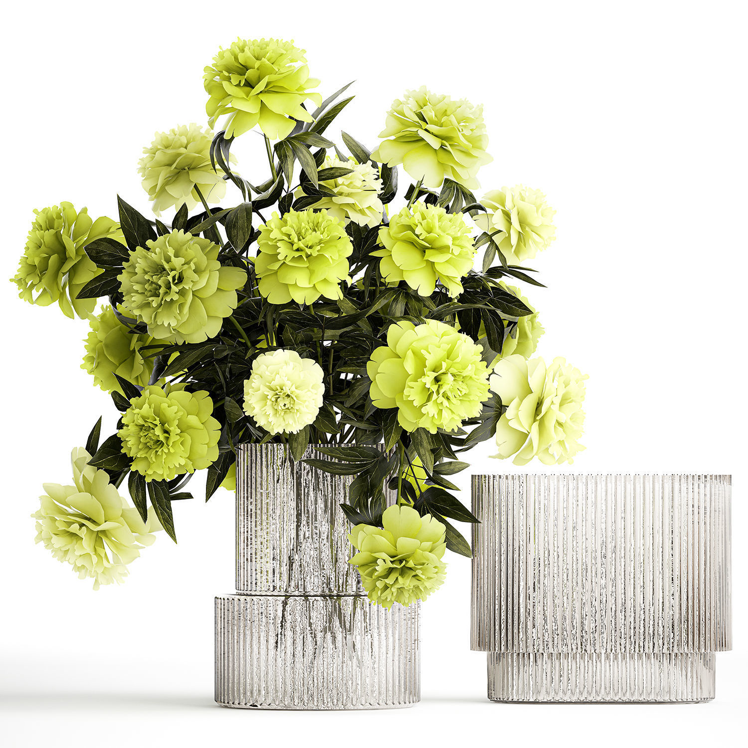 Set of bouquets of flowers Hydrangea Peonies Lilac 426 3D model_3