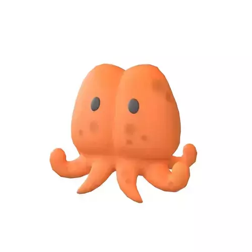 Cartoon Squid Character V1 001