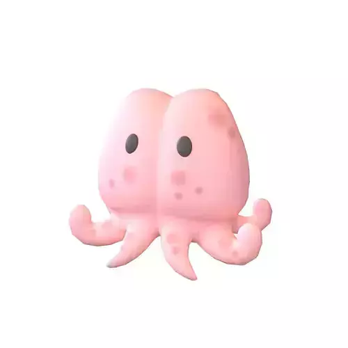 Cartoon Squid Character V1 002