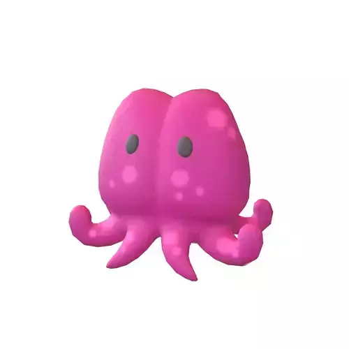 Cartoon Squid Character V1 003