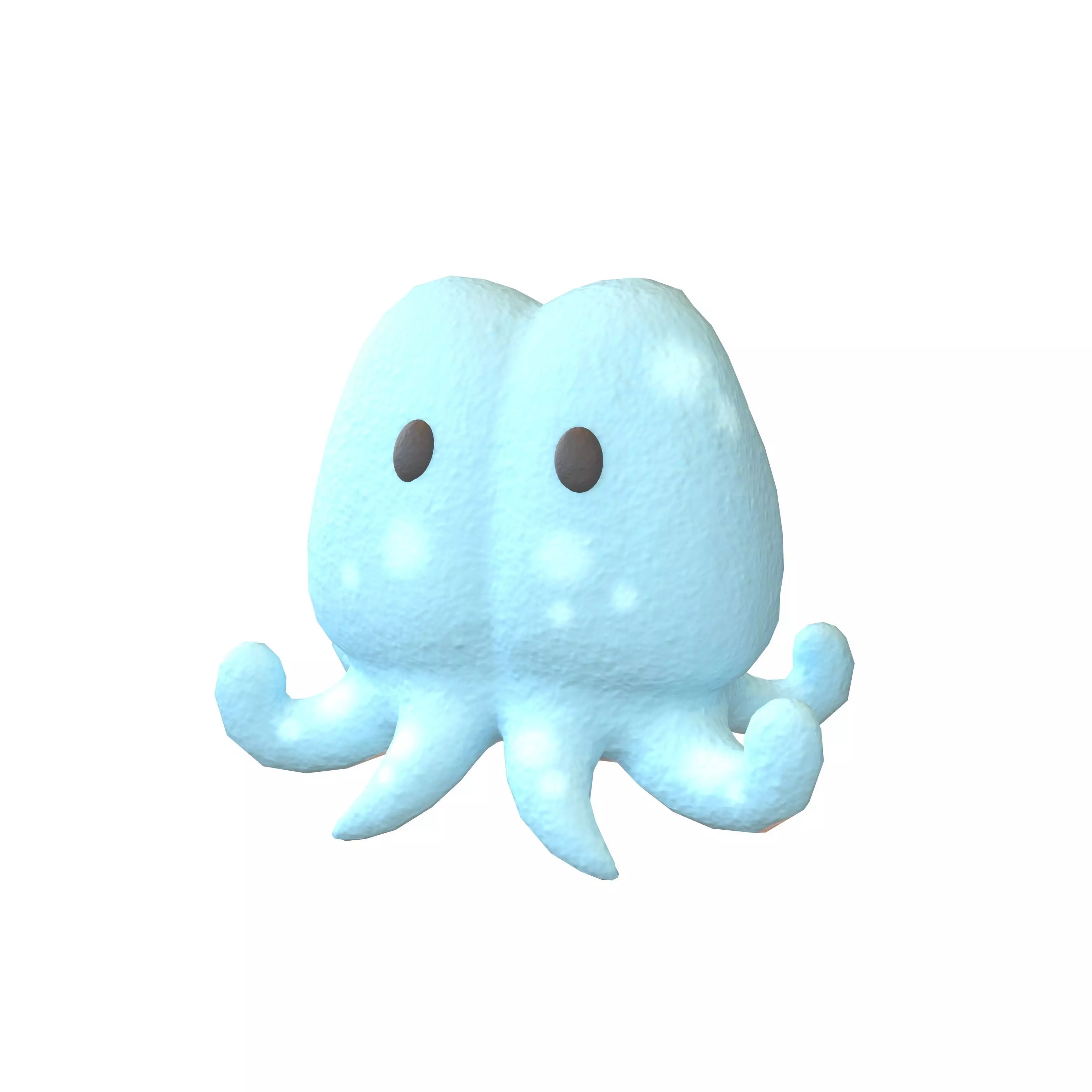 Cartoon Squid Character V1 004 Low-poly 3D model_0