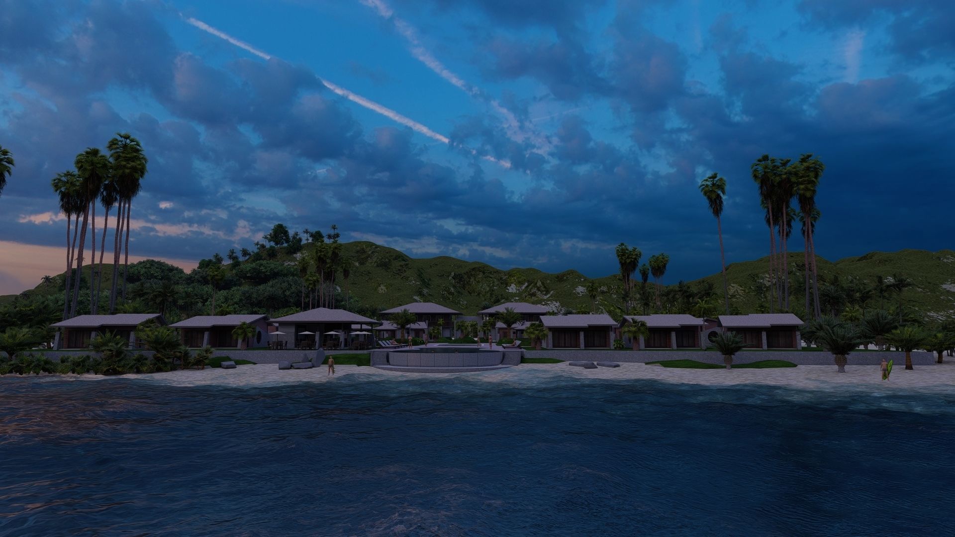 Hotel Beach 3D model_19