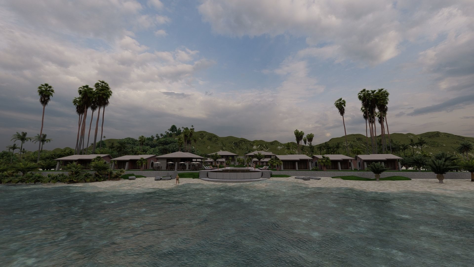 Hotel Beach 3D model_23