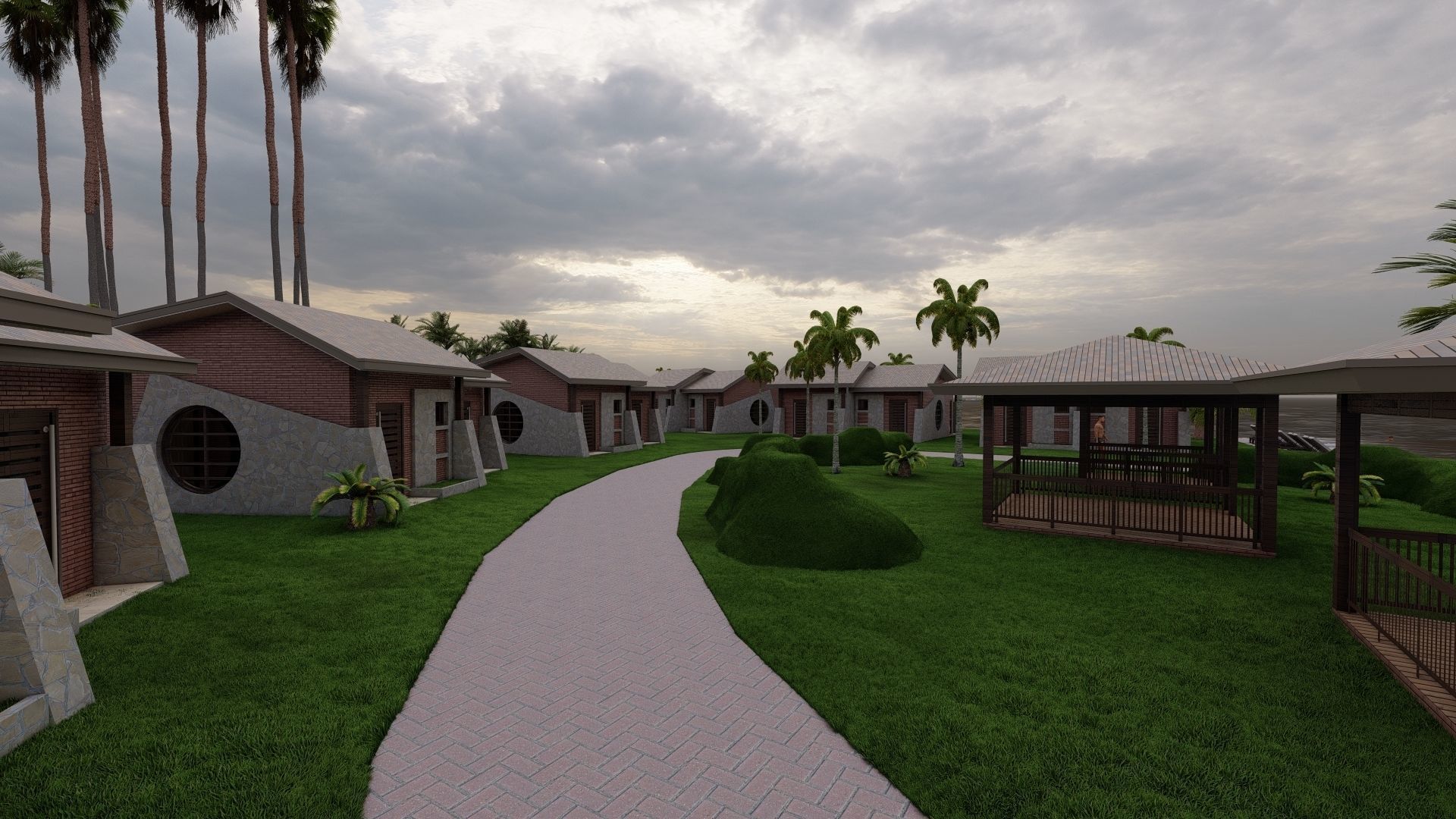 Hotel Beach 3D model_11