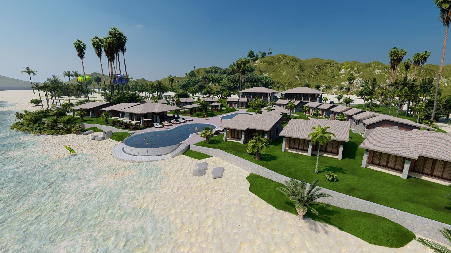 Hotel Beach 3D model_27