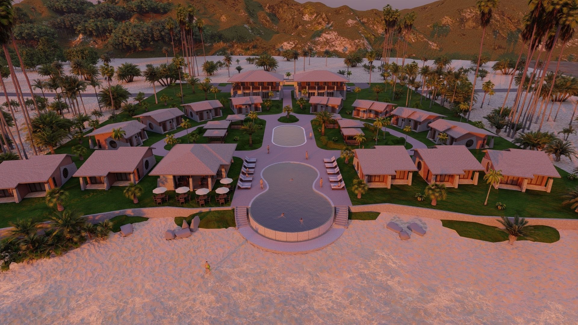 Hotel Beach 3D model_34