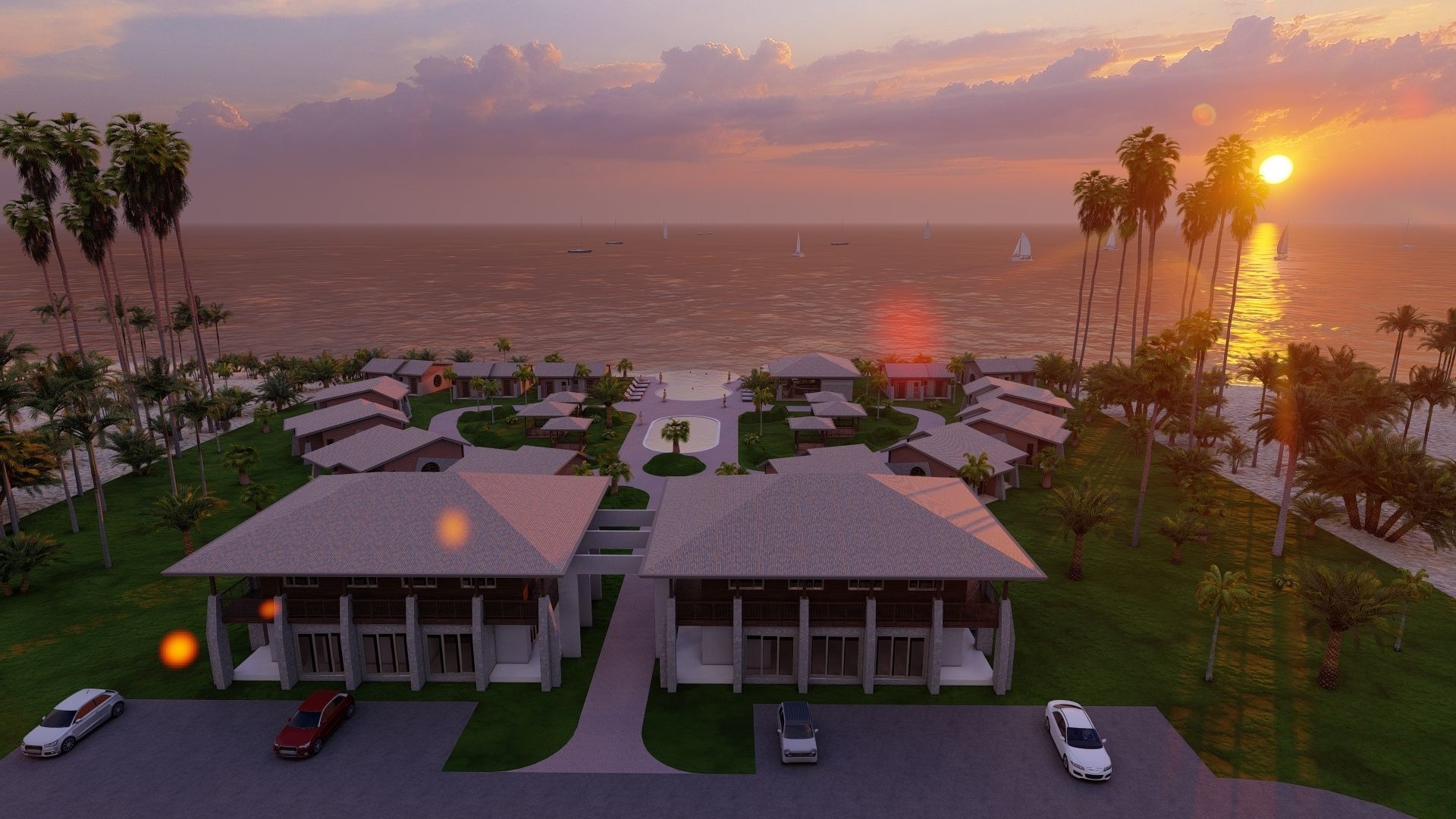 Hotel Beach 3D model_26