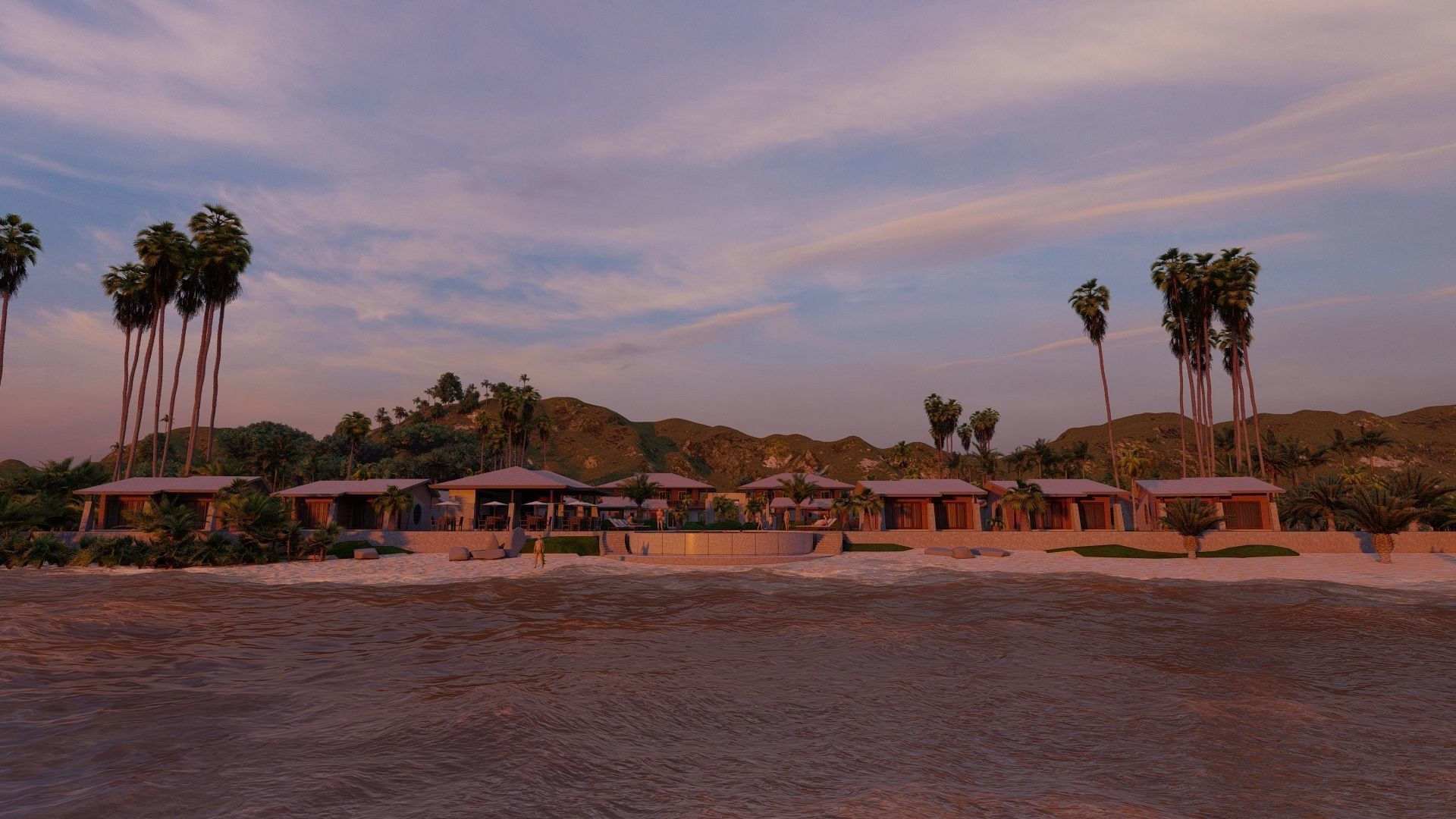 Hotel Beach 3D model_16