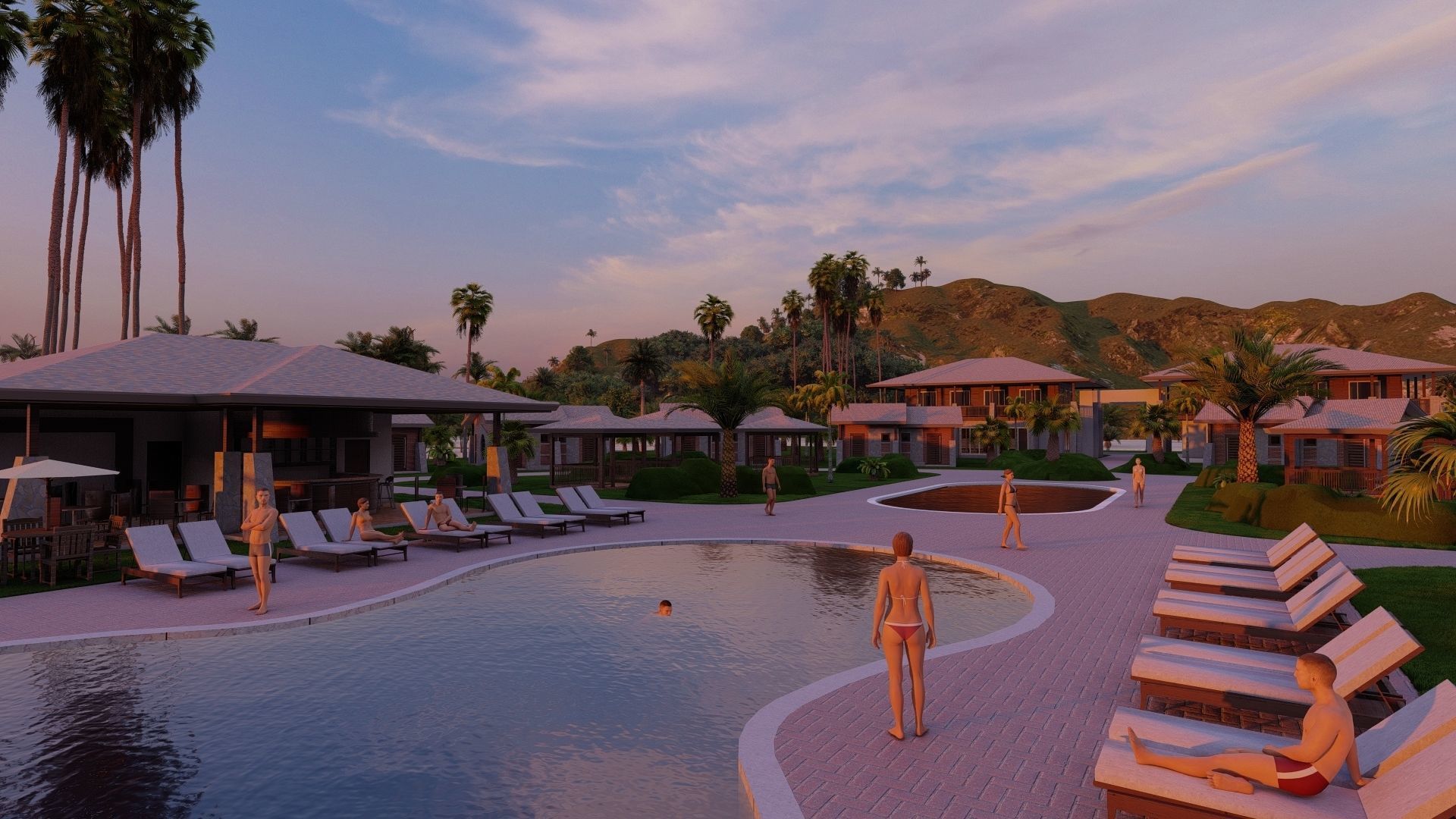 Hotel Beach 3D model_10