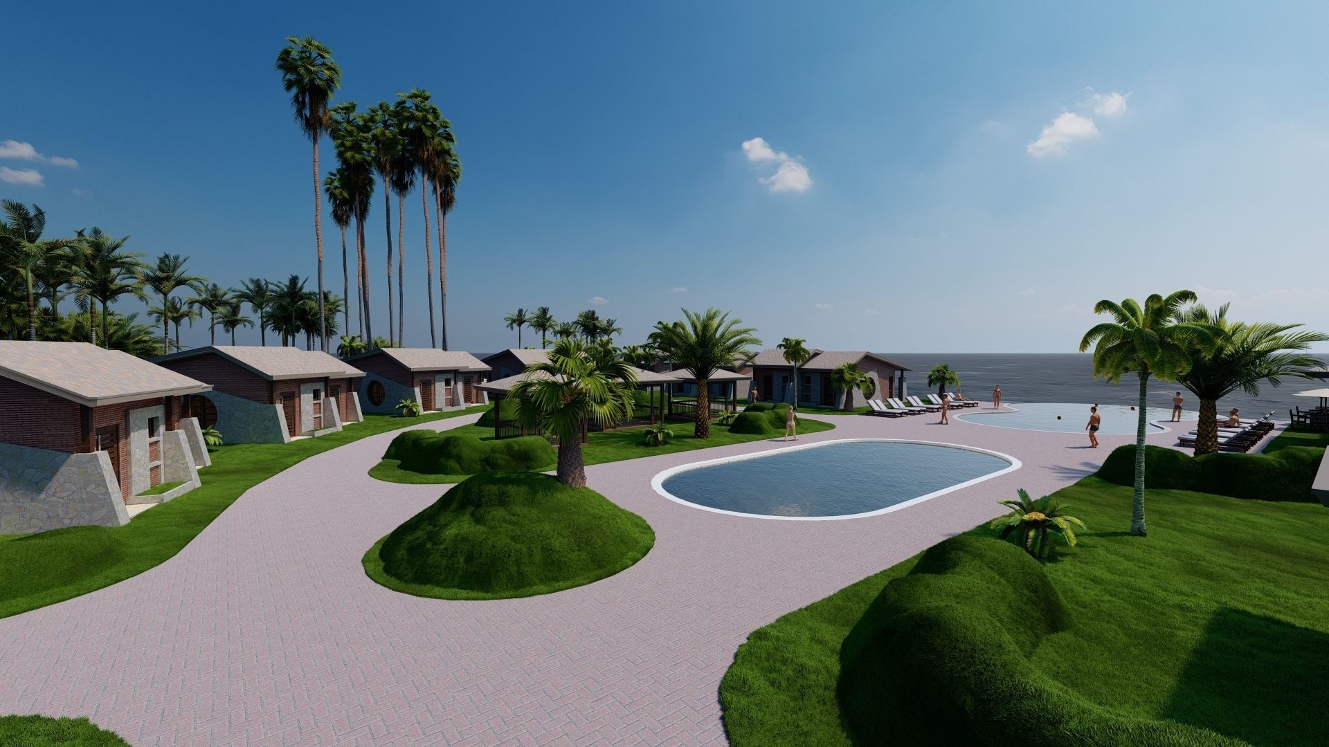 Hotel Beach 3D model_24