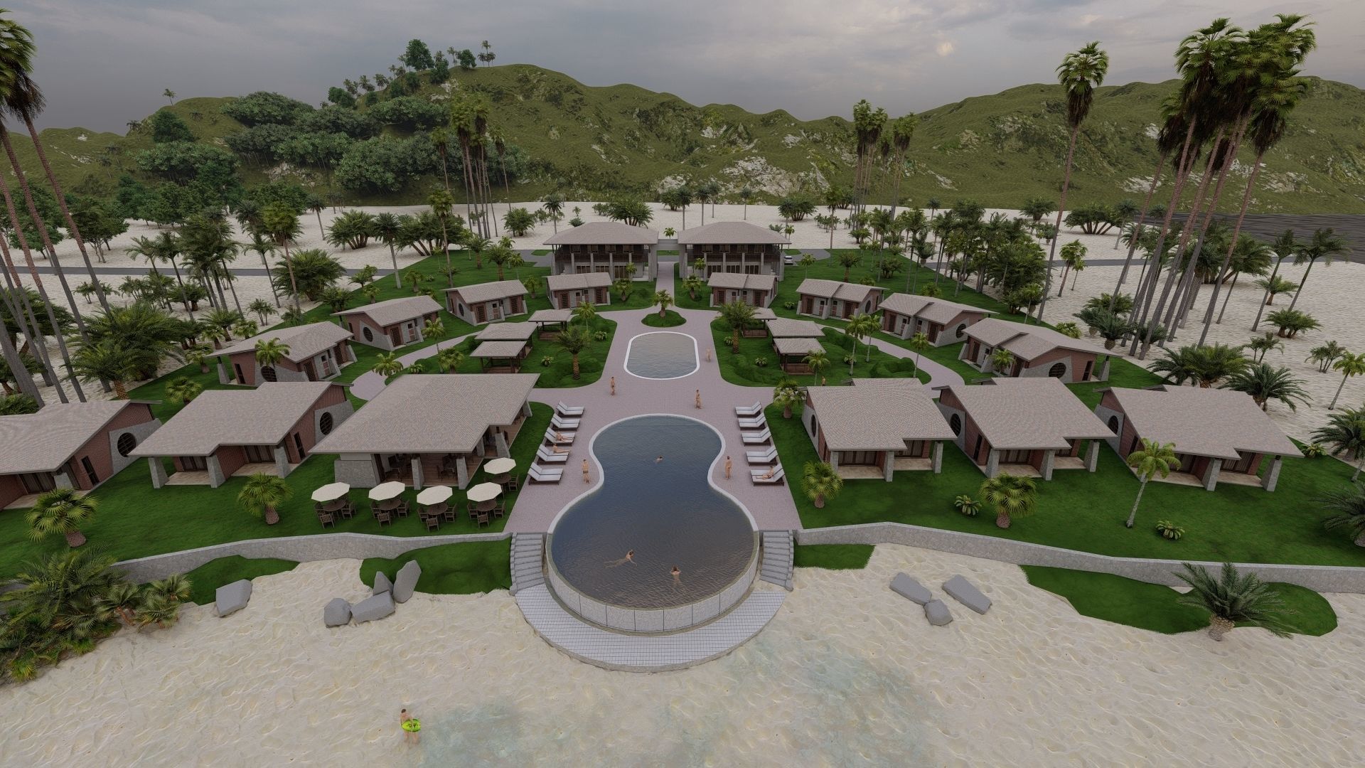 Hotel Beach 3D model_18