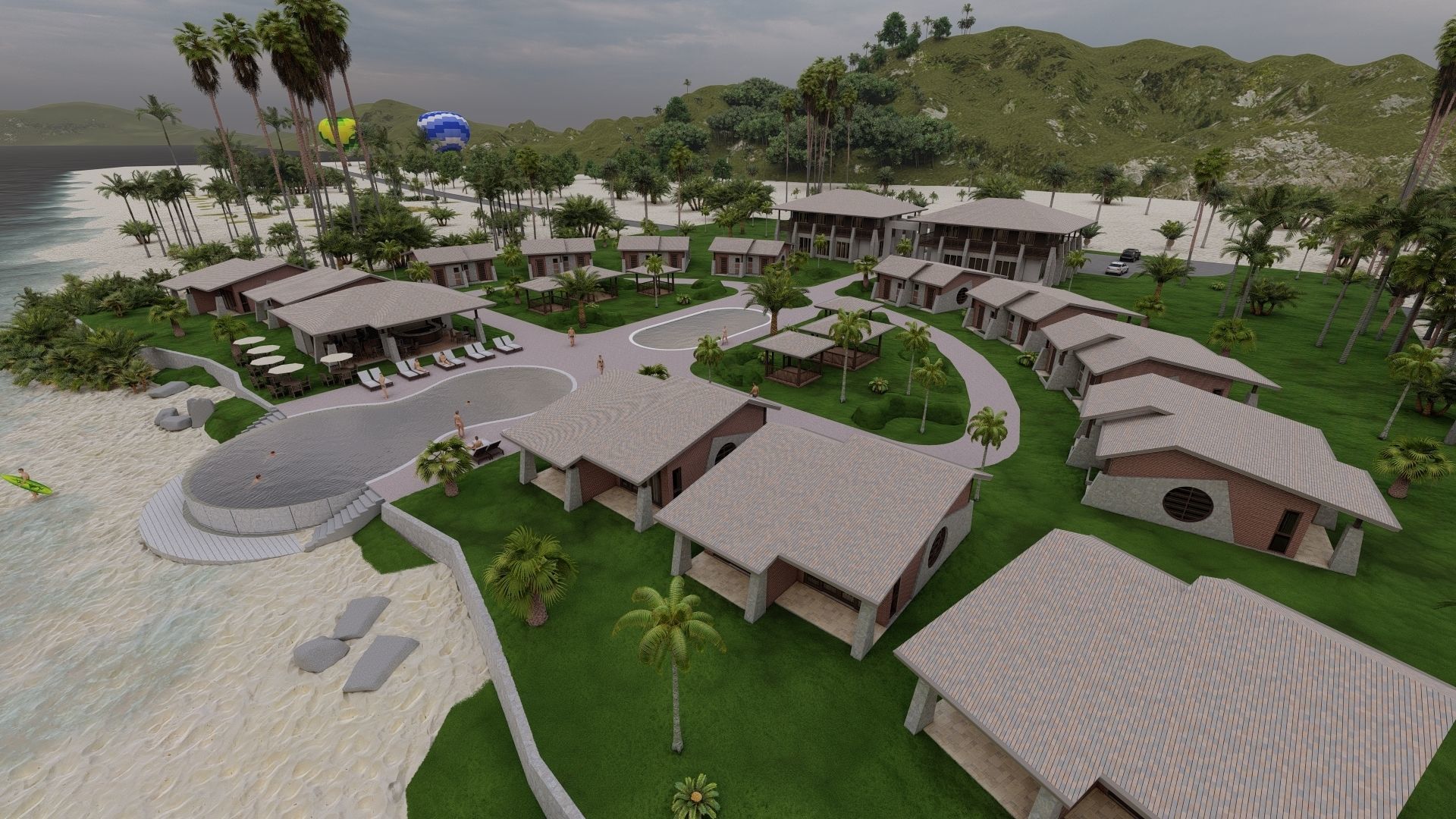 Hotel Beach 3D model_33