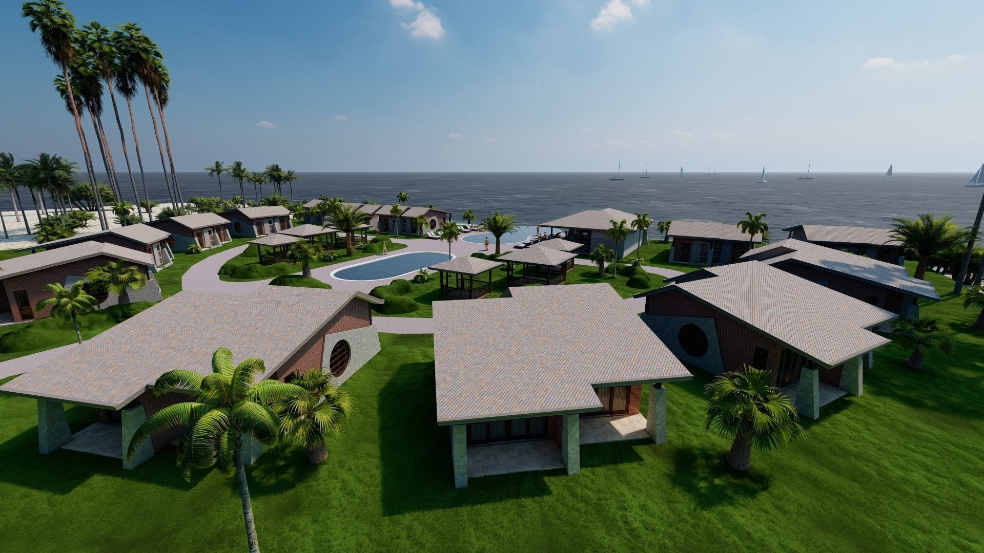 Hotel Beach 3D model_20