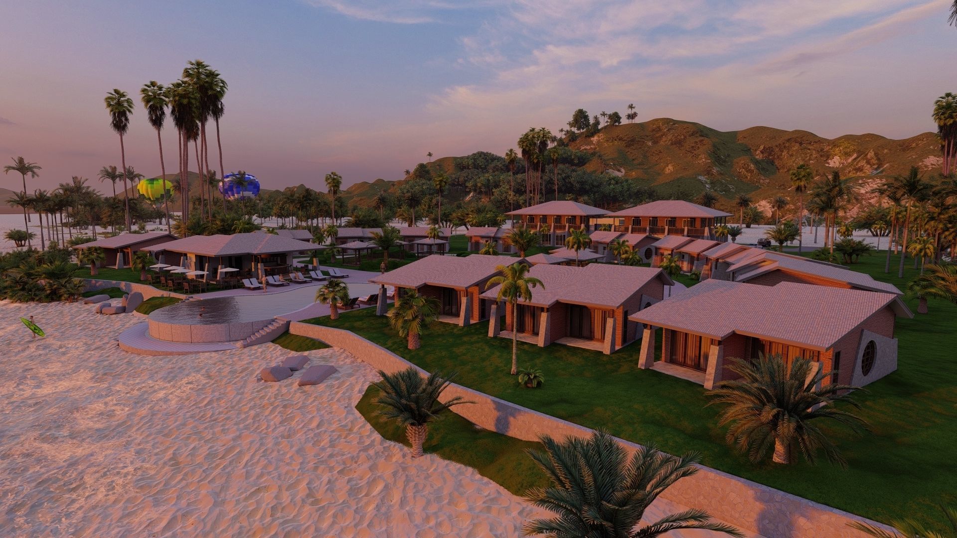 Hotel Beach 3D model_13