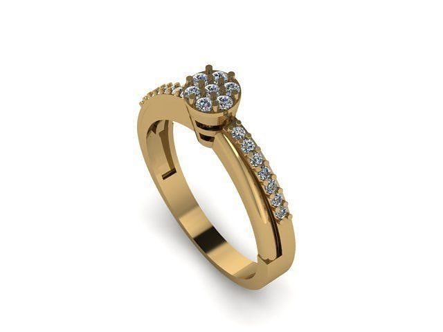 fancy ring for daimonds 3D print model