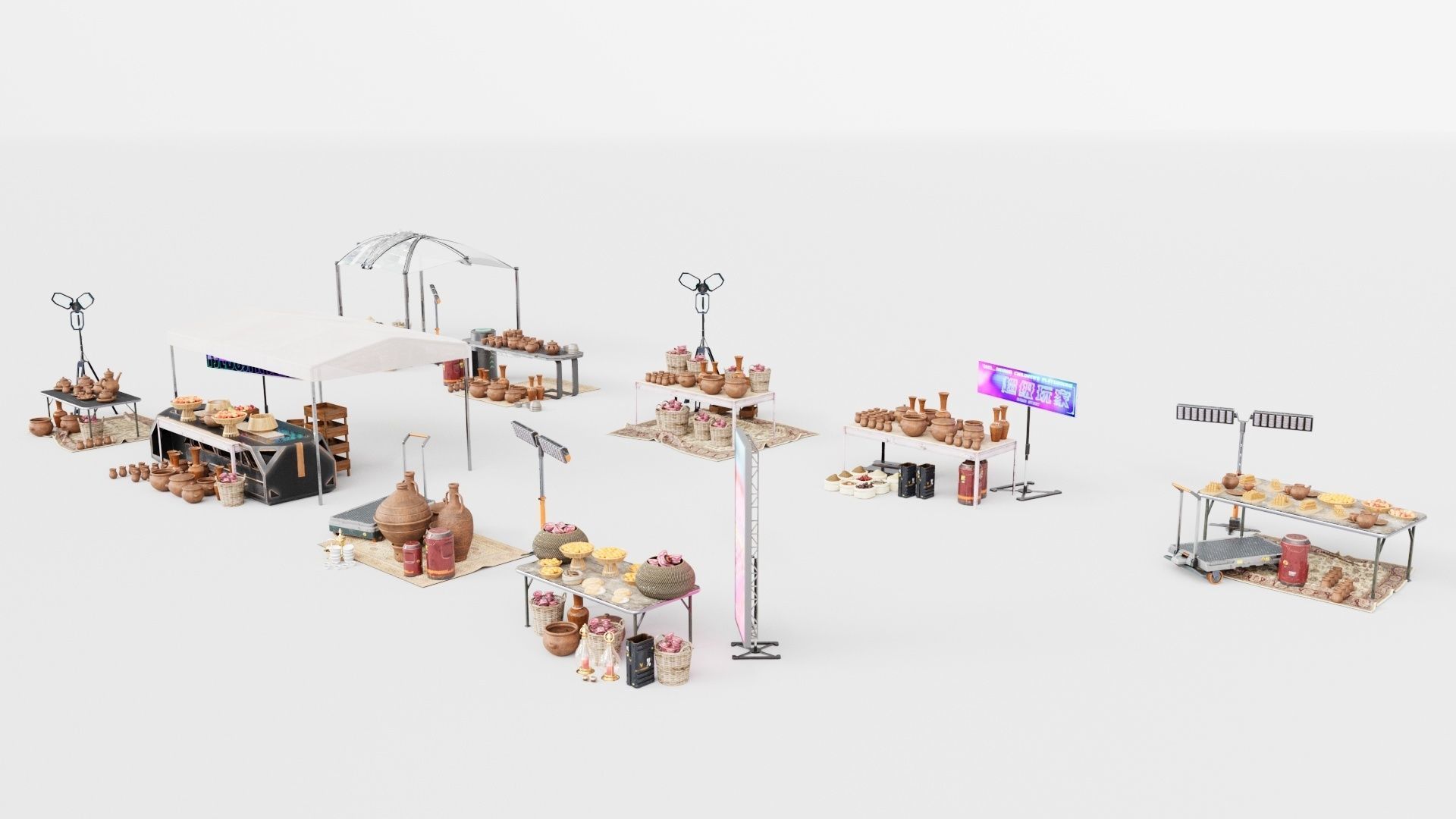 Souk SetB middle east 3D model_2