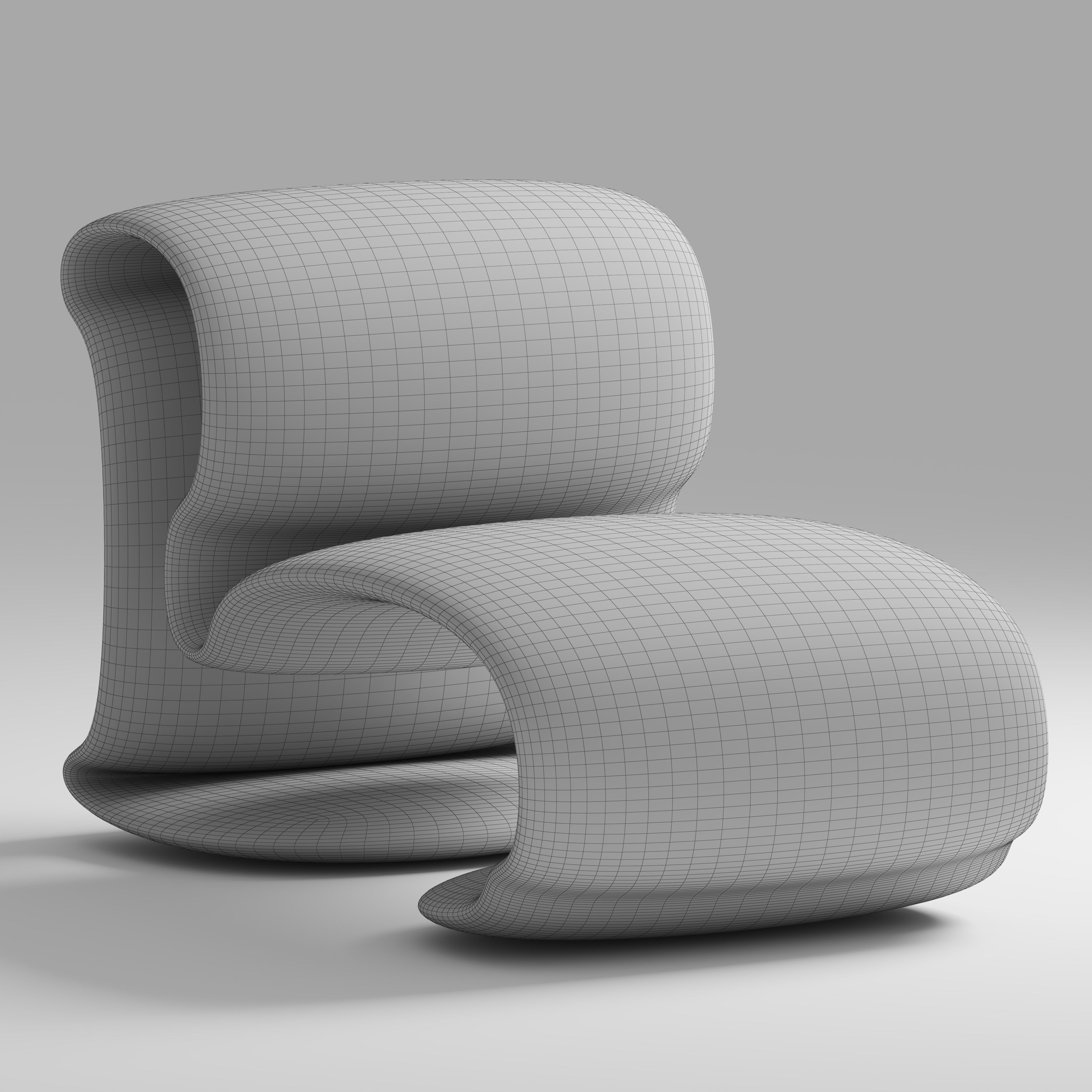 the chair Low-poly 3D model_7