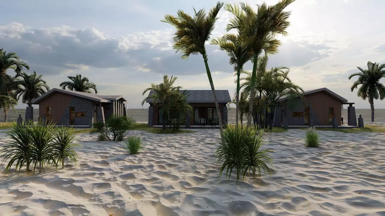 Hotel Beach 3D model