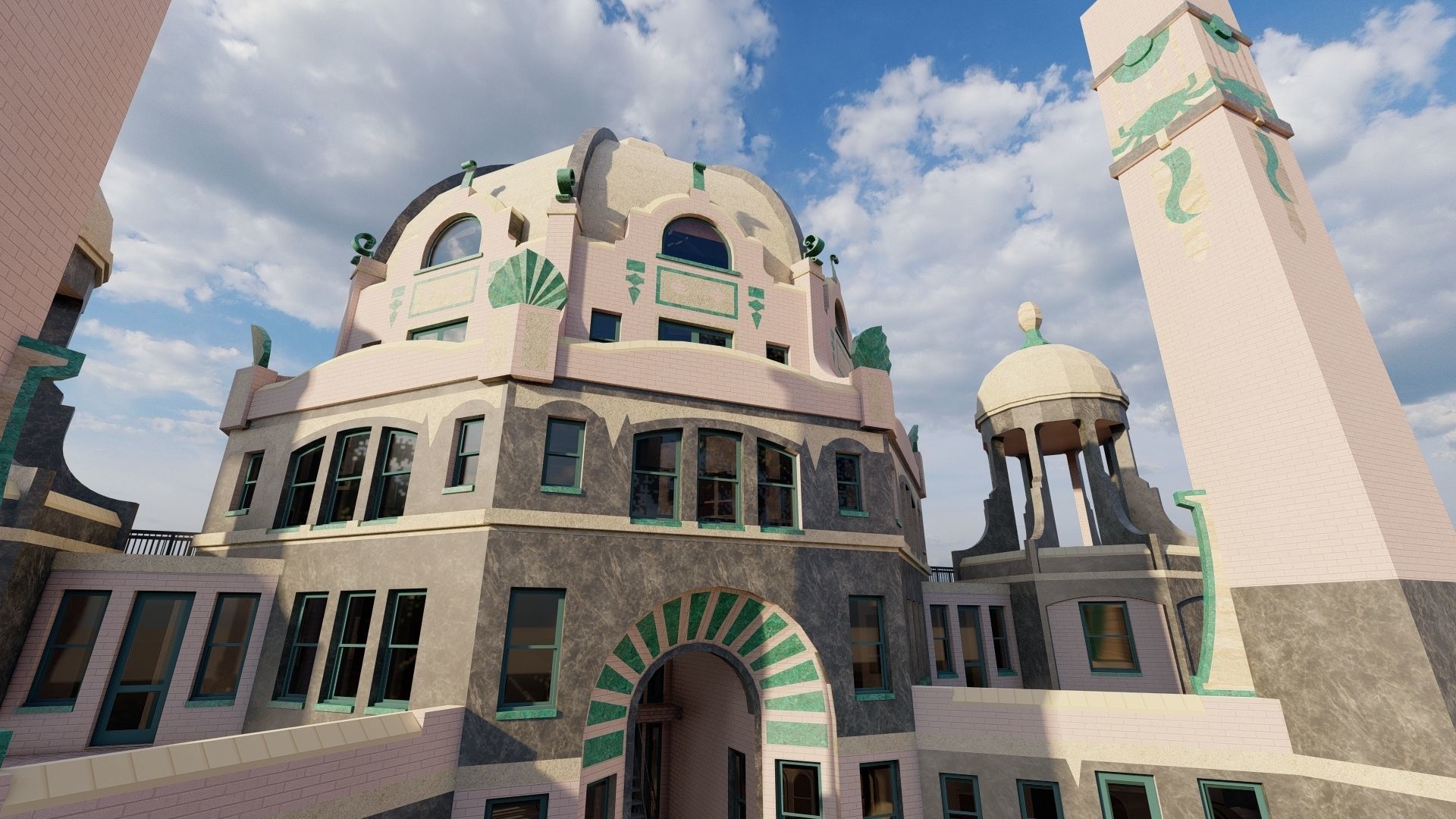 Hotel Beach 3D model_13