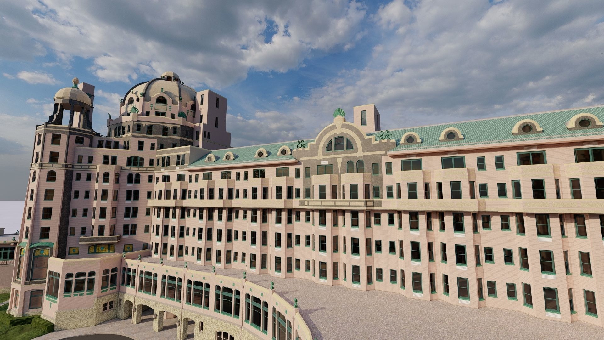 Hotel Beach 3D model_11