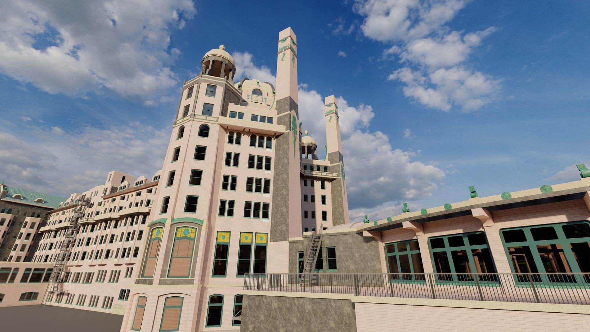 Hotel Beach 3D model_16