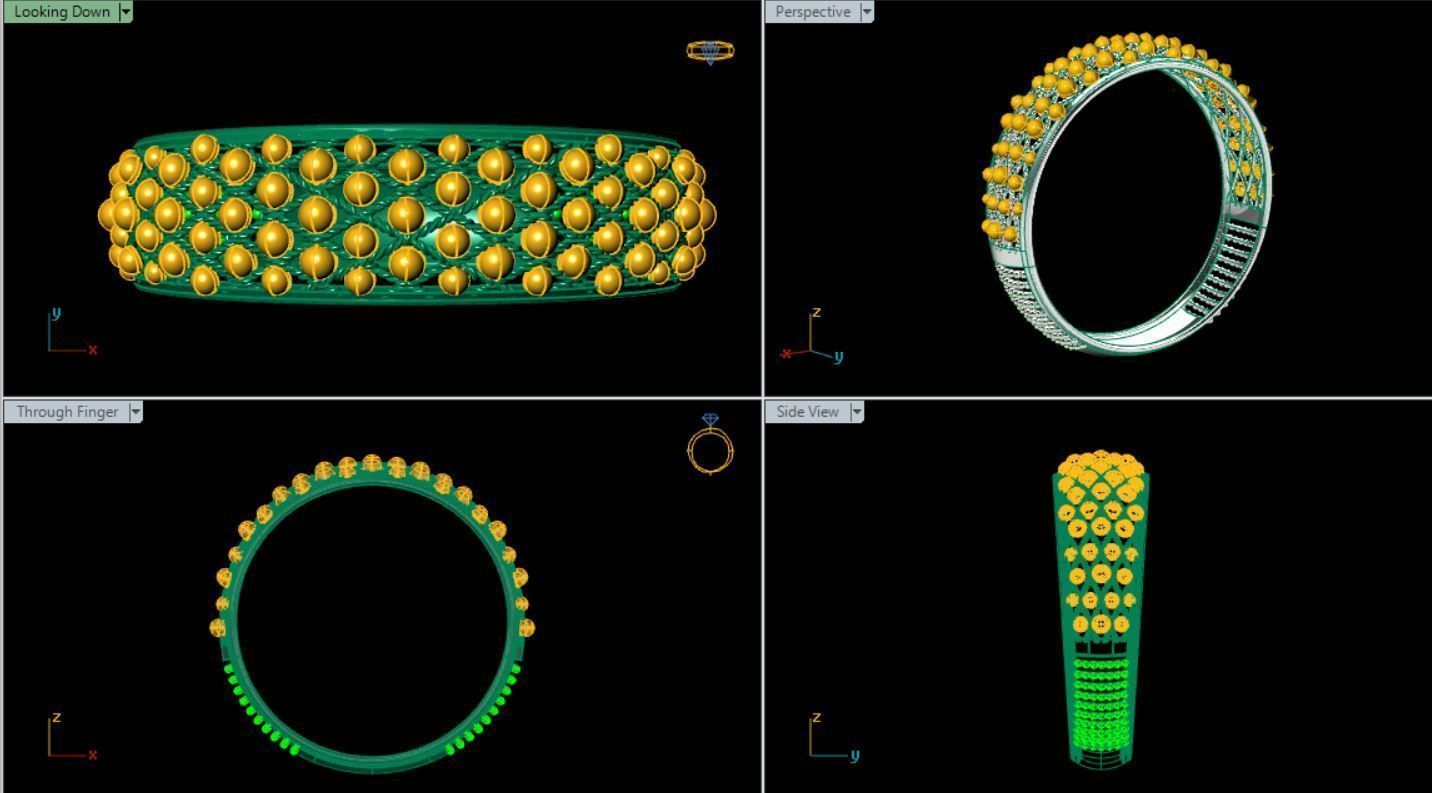 Gold ring 3D print model_6