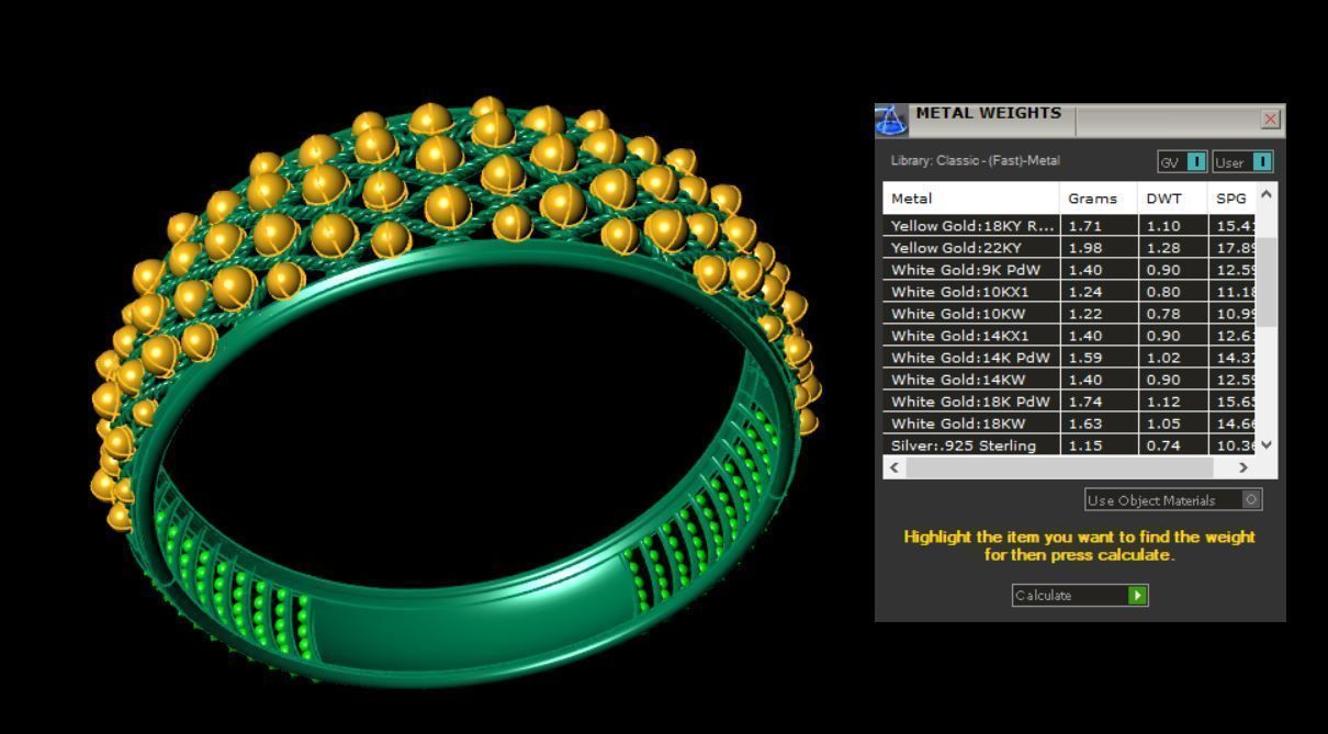 Gold ring 3D print model_7