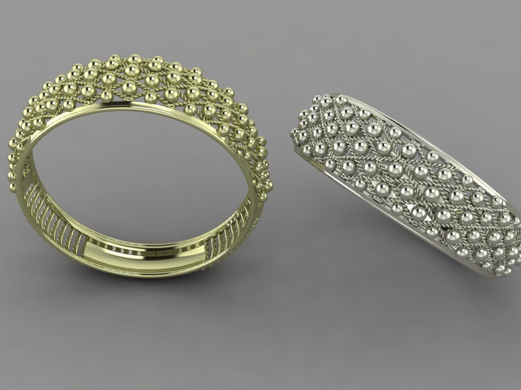 Gold ring 3D print model_2