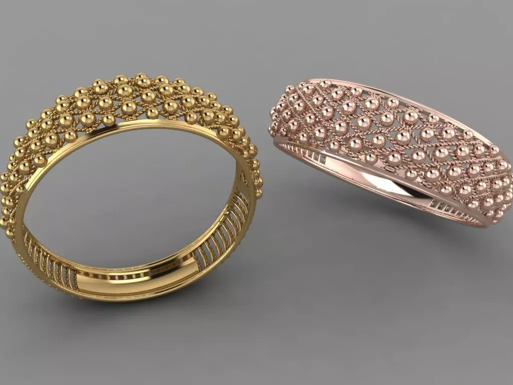 Gold ring 3D print model_0