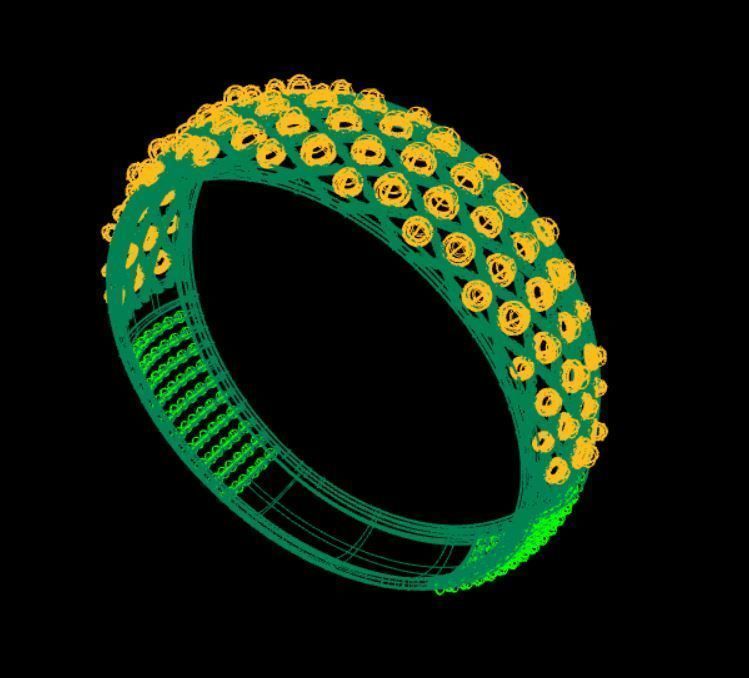 Gold ring 3D print model_3
