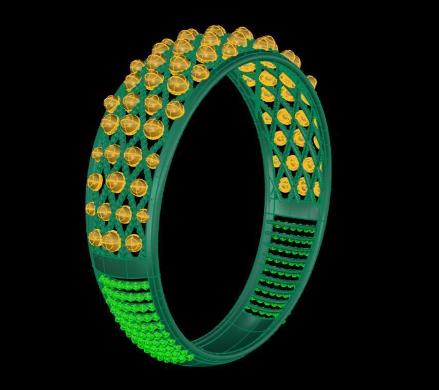 Gold ring 3D print model_5