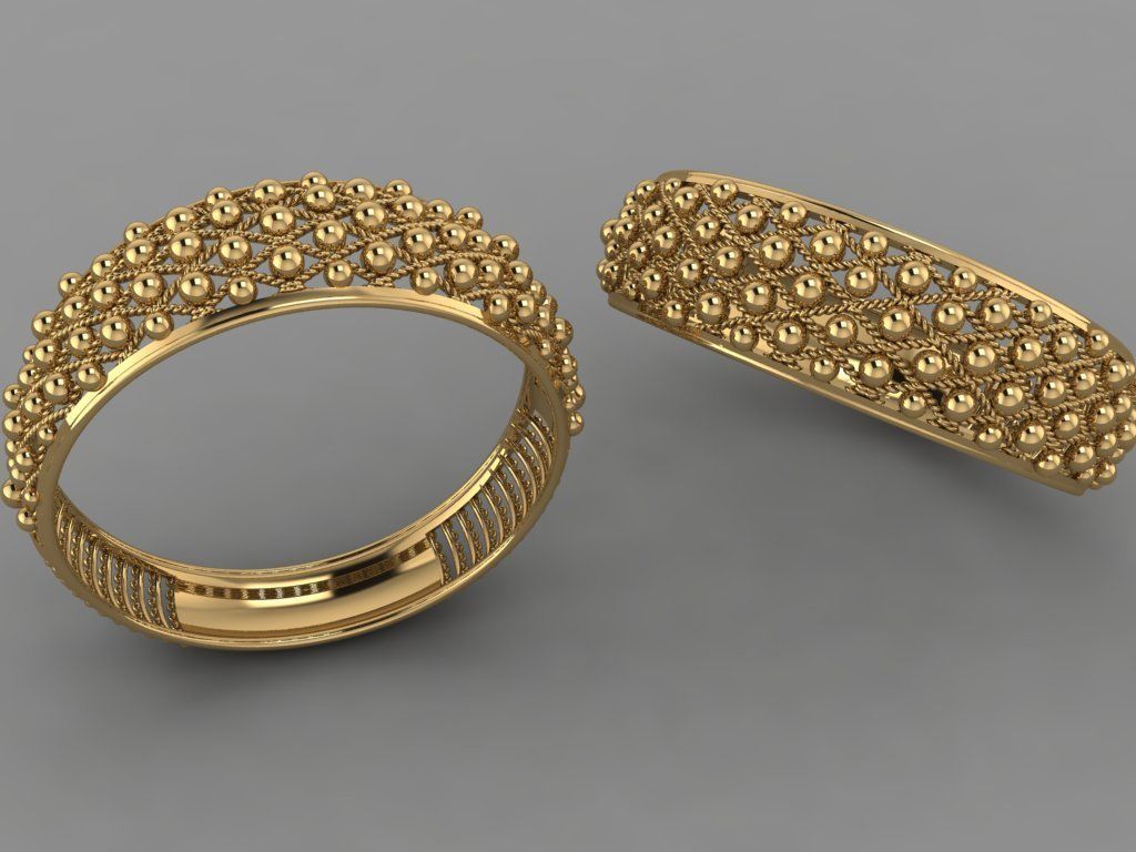 Gold ring 3D print model_1
