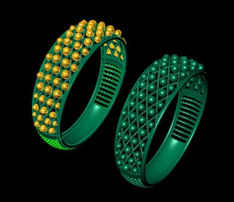 Gold ring 3D print model_8