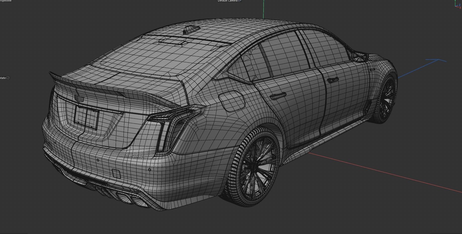 Cadillac CT5 V blackwing 2022 Engine and Interior 3D model_3
