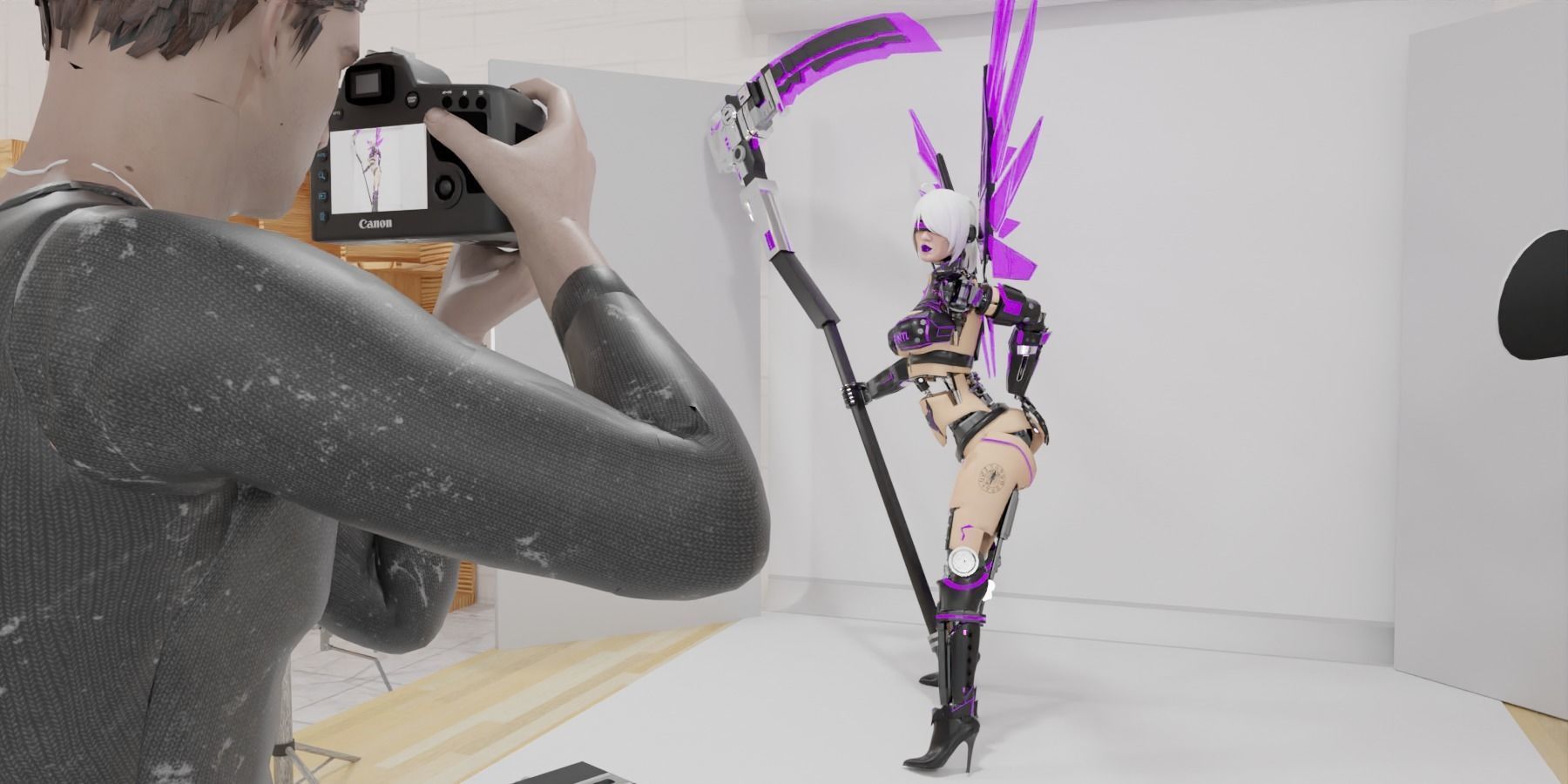 Krignea The Mechanical Woman Low-poly 3D model_13