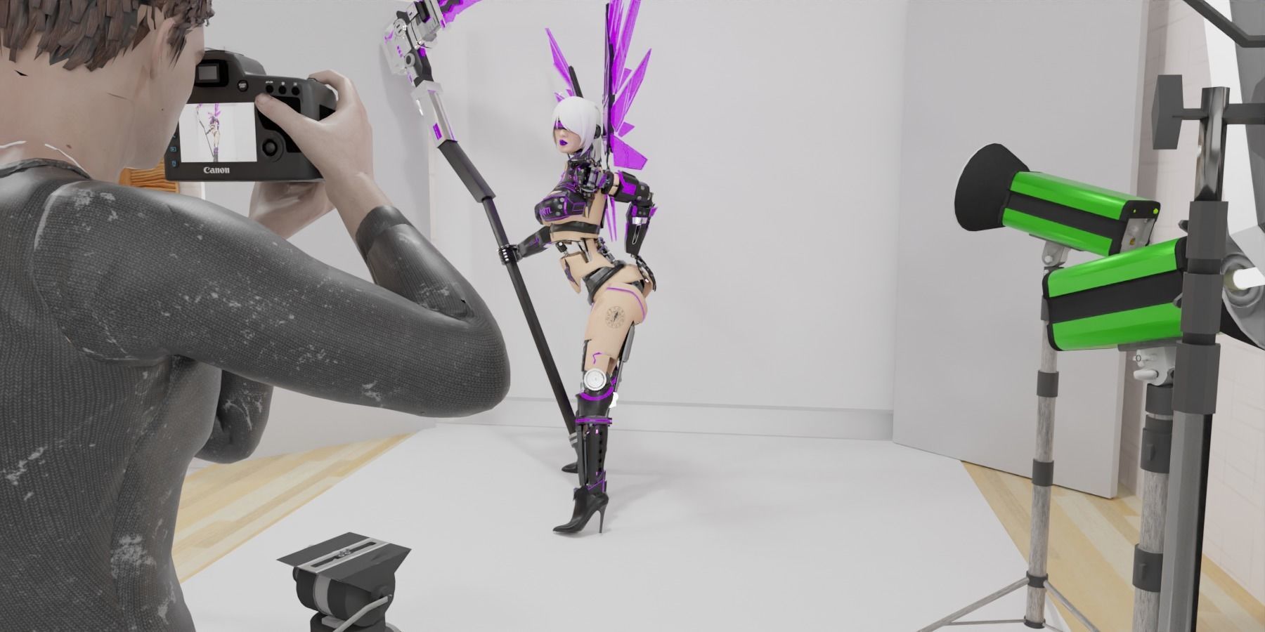 Krignea The Mechanical Woman Low-poly 3D model_12