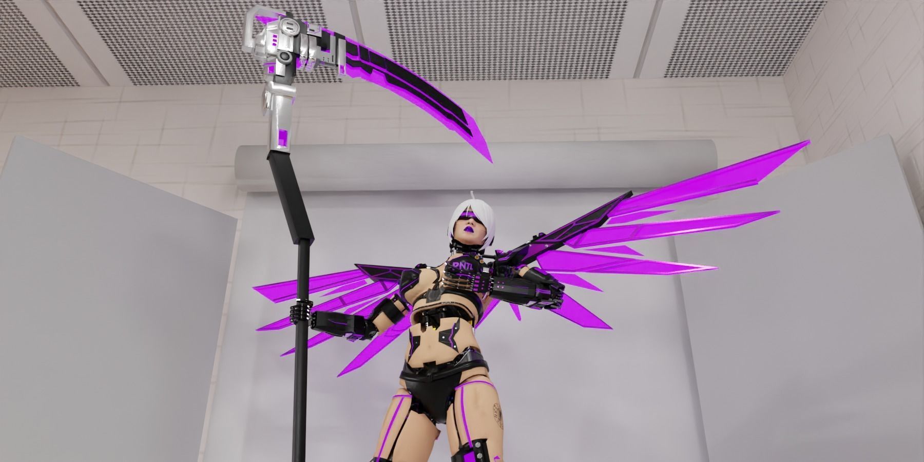 Krignea The Mechanical Woman Low-poly 3D model_11