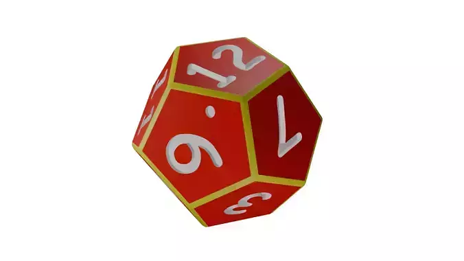 Dungeons and Dragons Rounded D12 Die Re-Modeled
