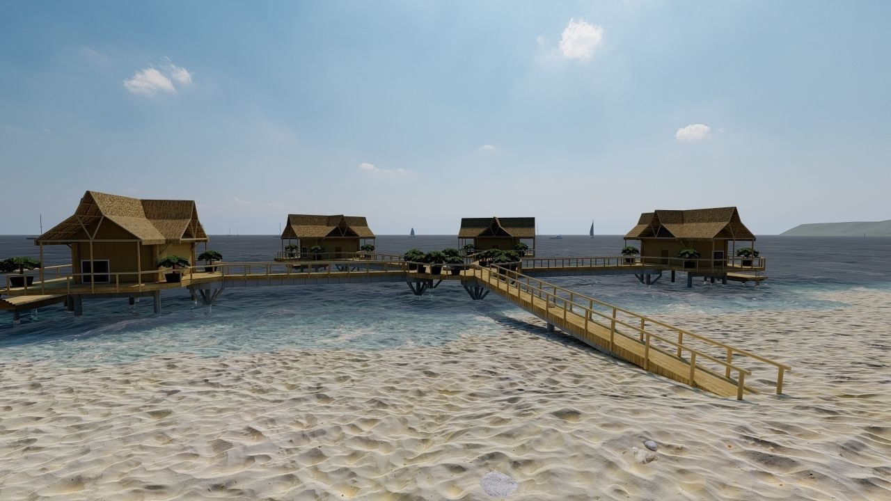 Hotel Beach 3D model_10