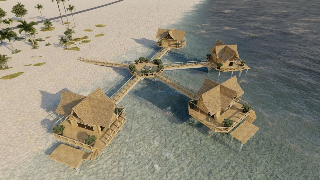 Hotel Beach 3D model_19