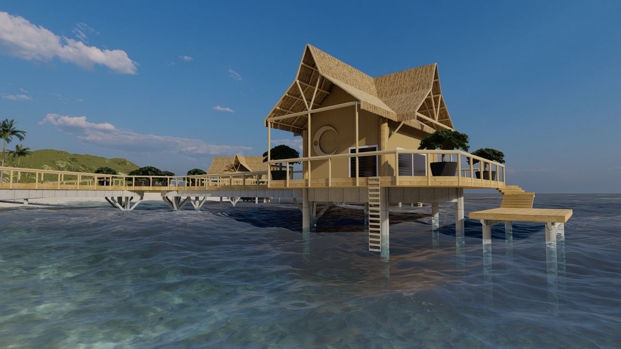 Hotel Beach 3D model_9