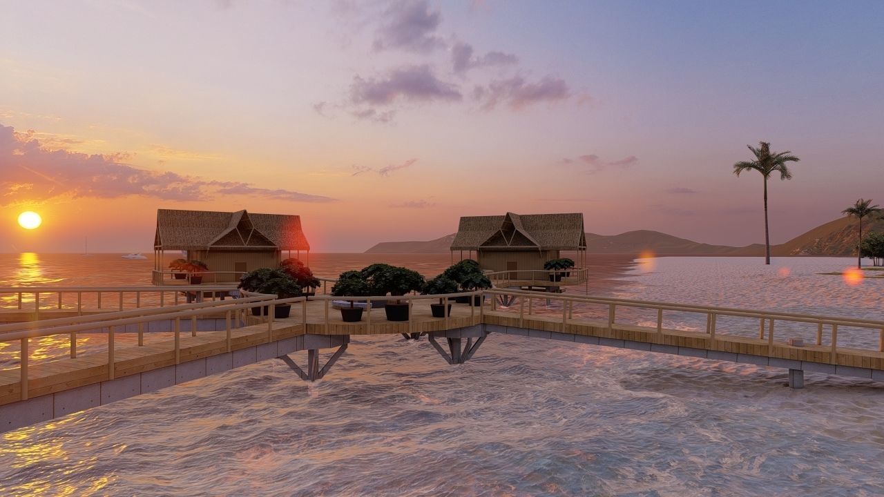 Hotel Beach 3D model_14