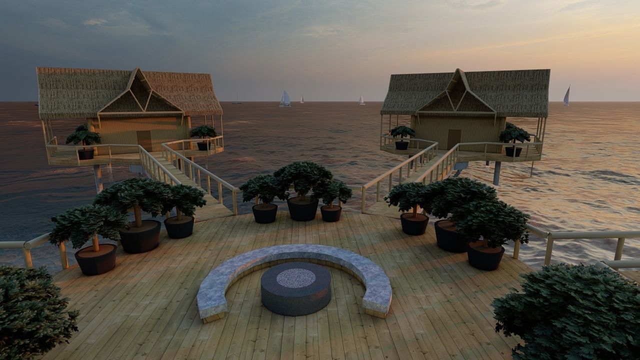 Hotel Beach 3D model_16