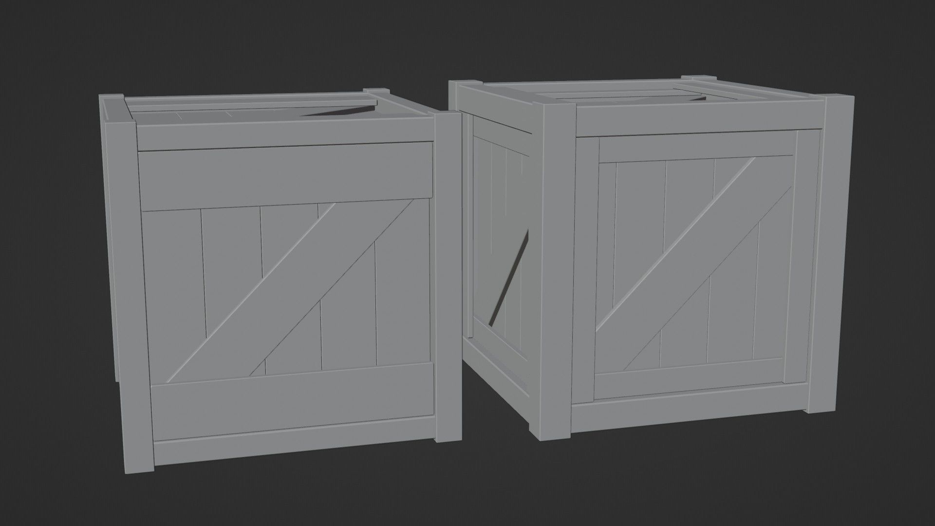FREE Low-Poly Wood Crates Free low-poly 3D model_11