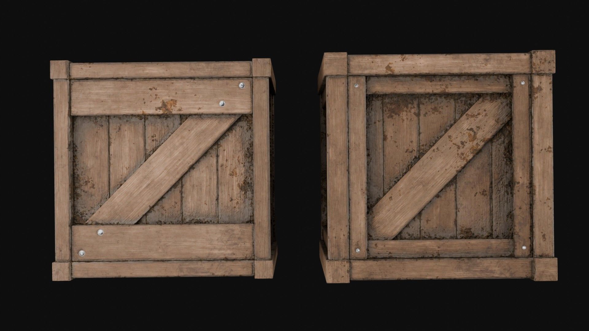 FREE Low-Poly Wood Crates Free low-poly 3D model_3