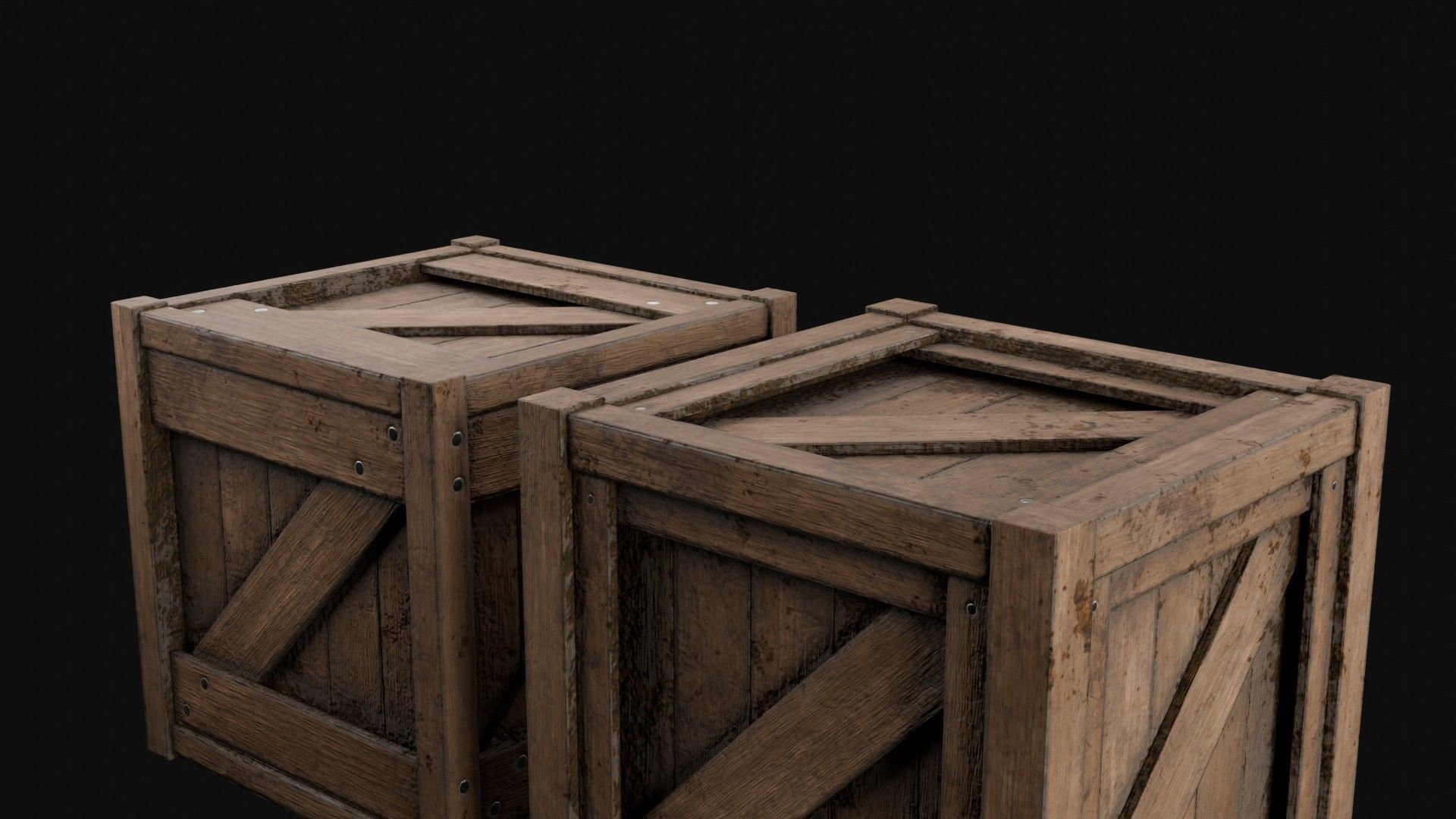 FREE Low-Poly Wood Crates Free low-poly 3D model_2