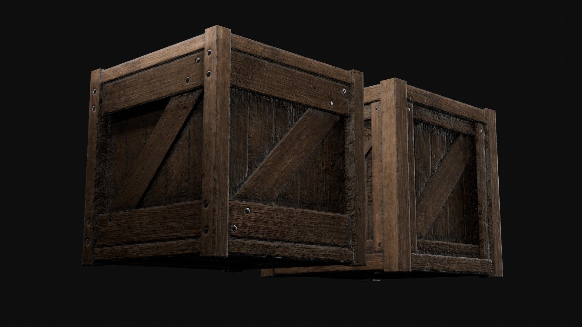 FREE Low-Poly Wood Crates Free low-poly 3D model_9
