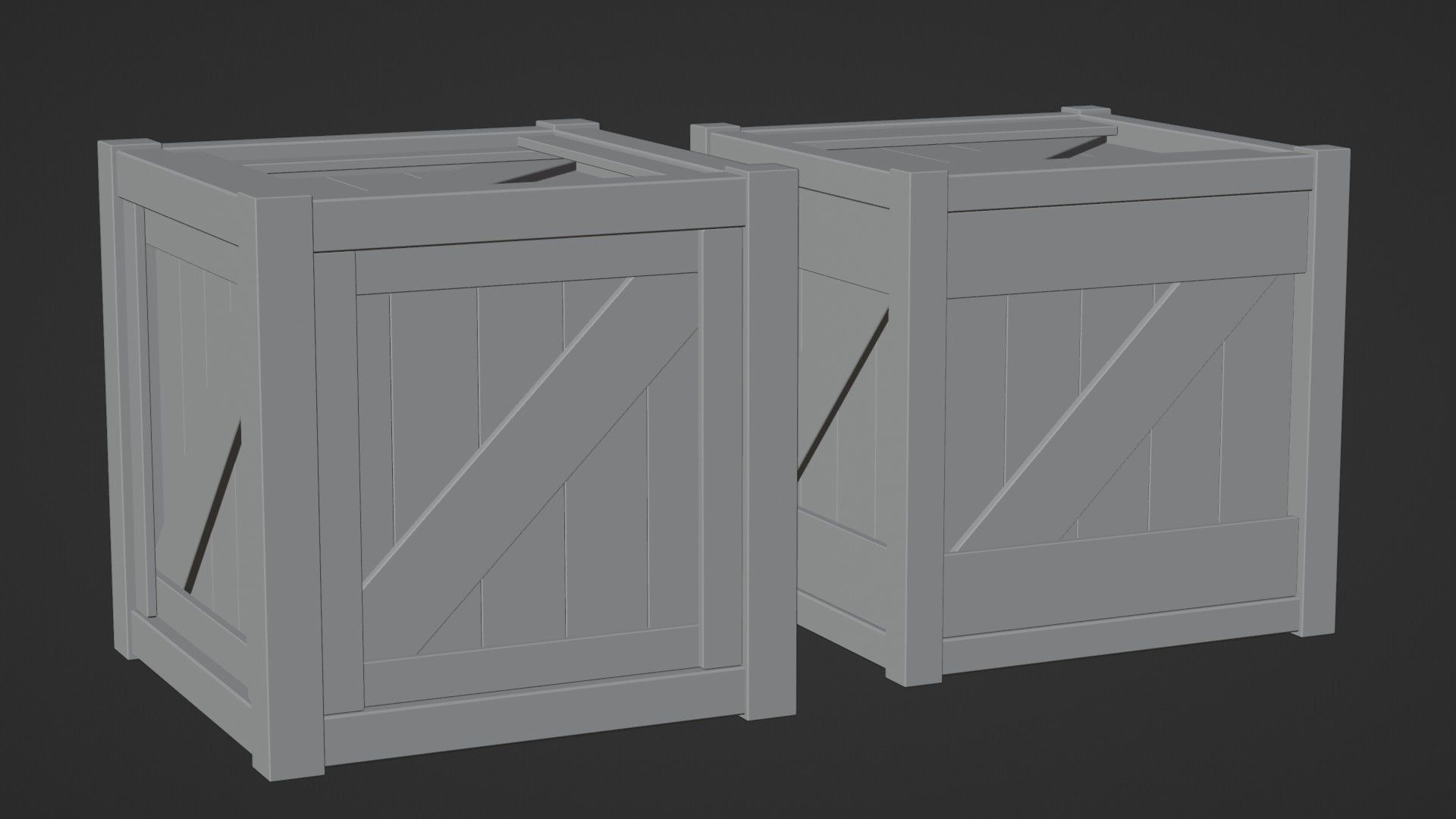 FREE Low-Poly Wood Crates Free low-poly 3D model_15