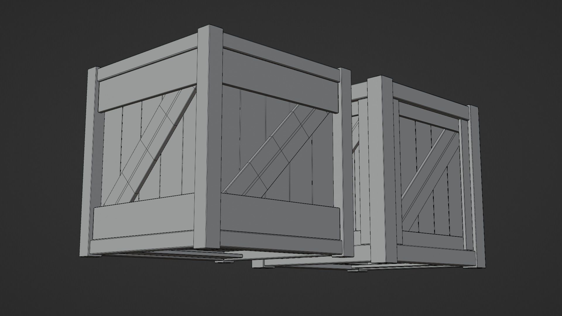 FREE Low-Poly Wood Crates Free low-poly 3D model_19