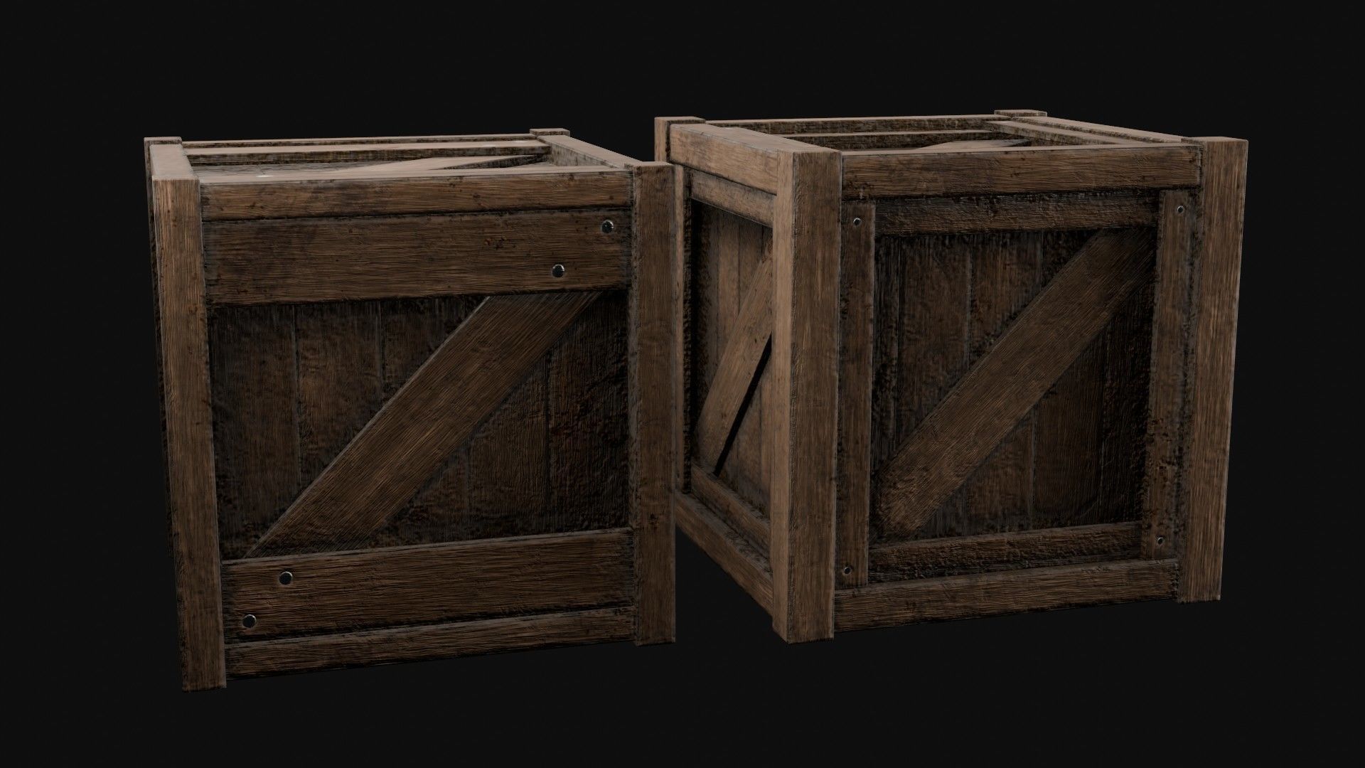 FREE Low-Poly Wood Crates Free low-poly 3D model_6